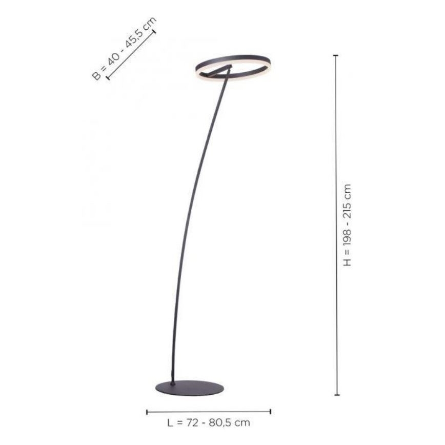 Paul Neuhaus 381-13 - LED ljusreglerad golvlampa  TITUS LED/19,5W/230V