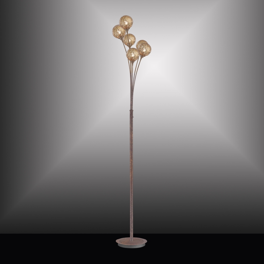 Paul Neuhaus 398-48 - Golvlampa GRETA 6xG9/40W/230V