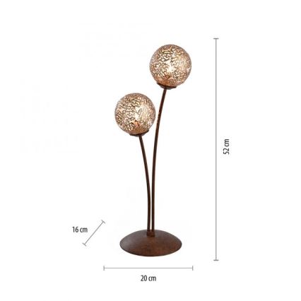 Paul Neuhaus 4032-48 - Bordslampa GRETA 2xG9/40W/230V