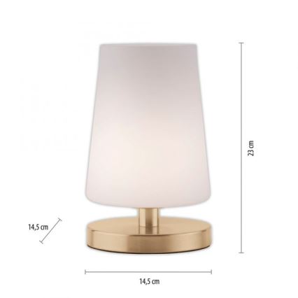 Paul Neuhaus 4146-60 - LED ljusreglerad touch bordslampa  SONJA 1xG9/3W/230V mässing