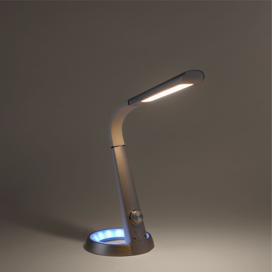 Paul Neuhaus 4591-95 - LED RGB ljusreglerad bordslampa  BILL LED/5,7W/230V 3000-6500K USB + LED/1,6W matt krom