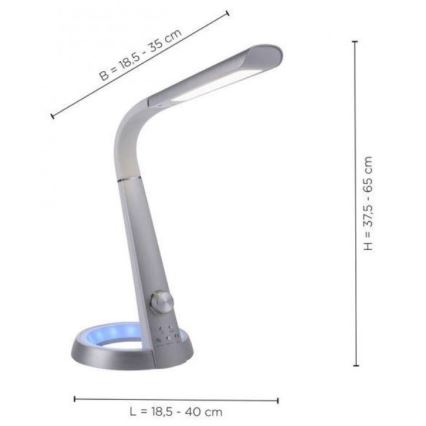 Paul Neuhaus 4591-95 - LED RGB ljusreglerad bordslampa  BILL LED/5,7W/230V 3000-6500K USB + LED/1,6W matt krom