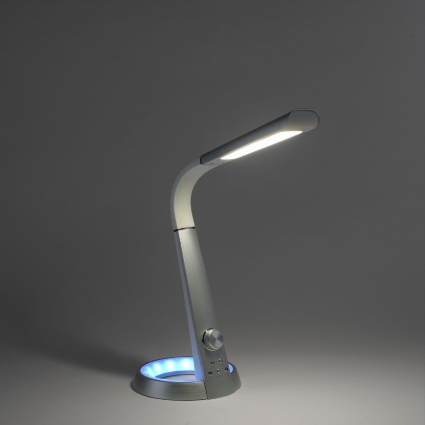 Paul Neuhaus 4591-95 - LED RGB ljusreglerad bordslampa  BILL LED/5,7W/230V 3000-6500K USB + LED/1,6W matt krom