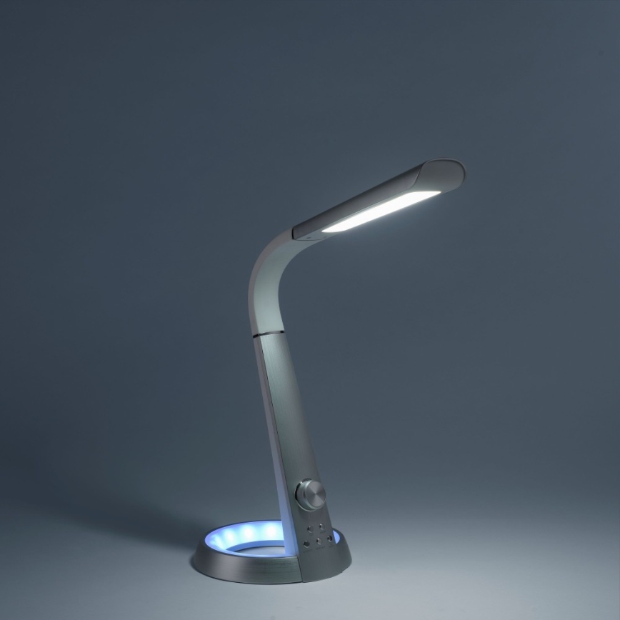 Paul Neuhaus 4591-95 - LED RGB ljusreglerad bordslampa  BILL LED/5,7W/230V 3000-6500K USB + LED/1,6W matt krom