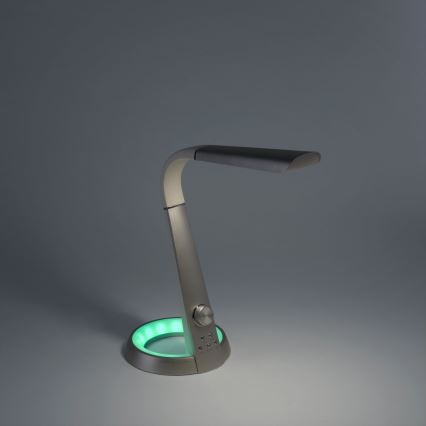 Paul Neuhaus 4591-95 - LED RGB ljusreglerad bordslampa  BILL LED/5,7W/230V 3000-6500K USB + LED/1,6W matt krom