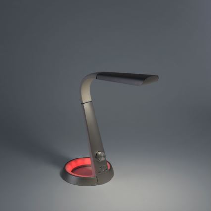 Paul Neuhaus 4591-95 - LED RGB ljusreglerad bordslampa  BILL LED/5,7W/230V 3000-6500K USB + LED/1,6W matt krom