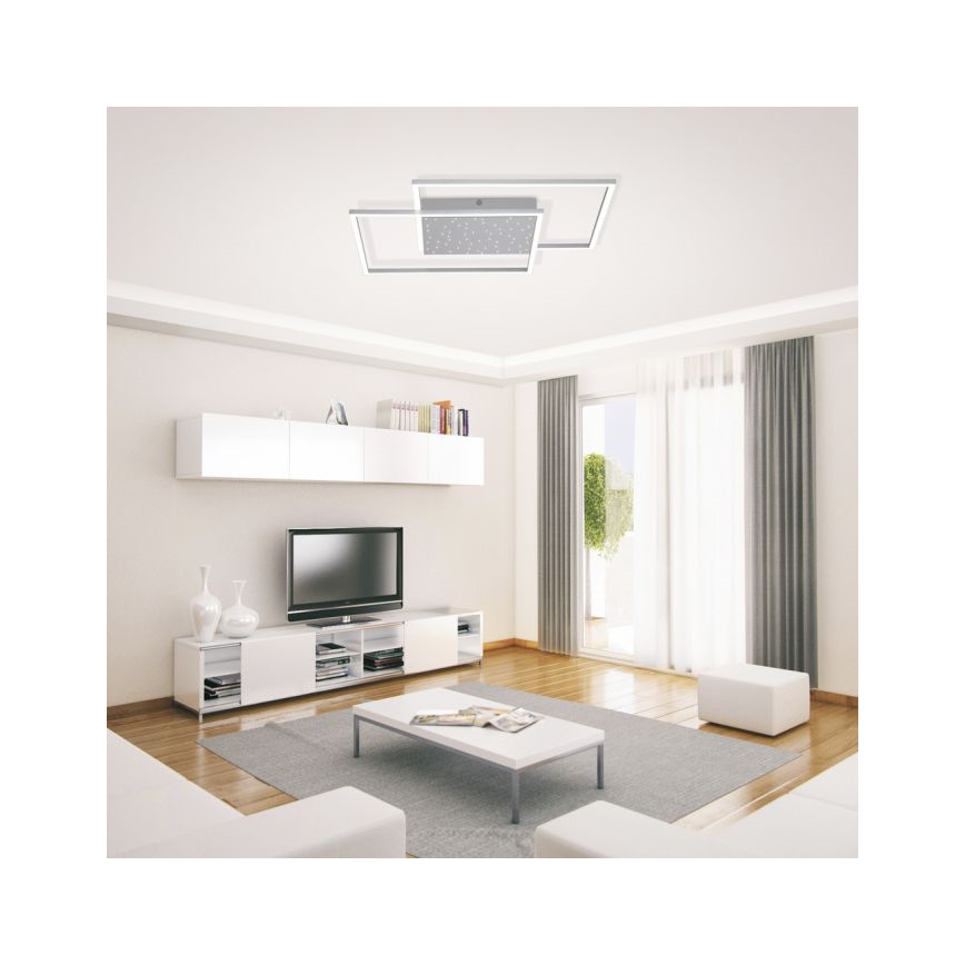 Paul Neuhaus 6024-55 - LED ljusreglerad fastsatt Ljuskrona  YUKI LED/49W/230V + fjärrkontroll 