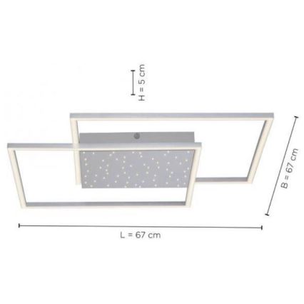Paul Neuhaus 6024-55 - LED ljusreglerad fastsatt Ljuskrona  YUKI LED/49W/230V + fjärrkontroll 