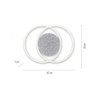 Paul Neuhaus 6025-55 - LED ljusreglerad taklampa  YUKI LED/48W/230V + fjärrkontroll