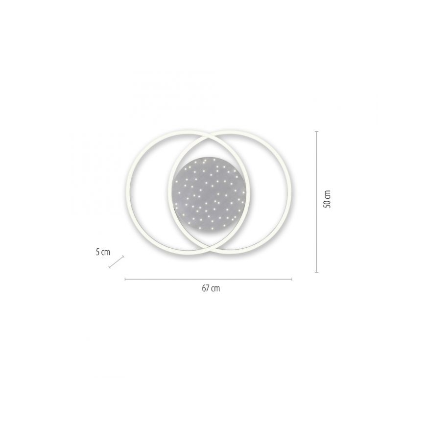 Paul Neuhaus 6025-55 - LED ljusreglerad taklampa  YUKI LED/48W/230V + fjärrkontroll