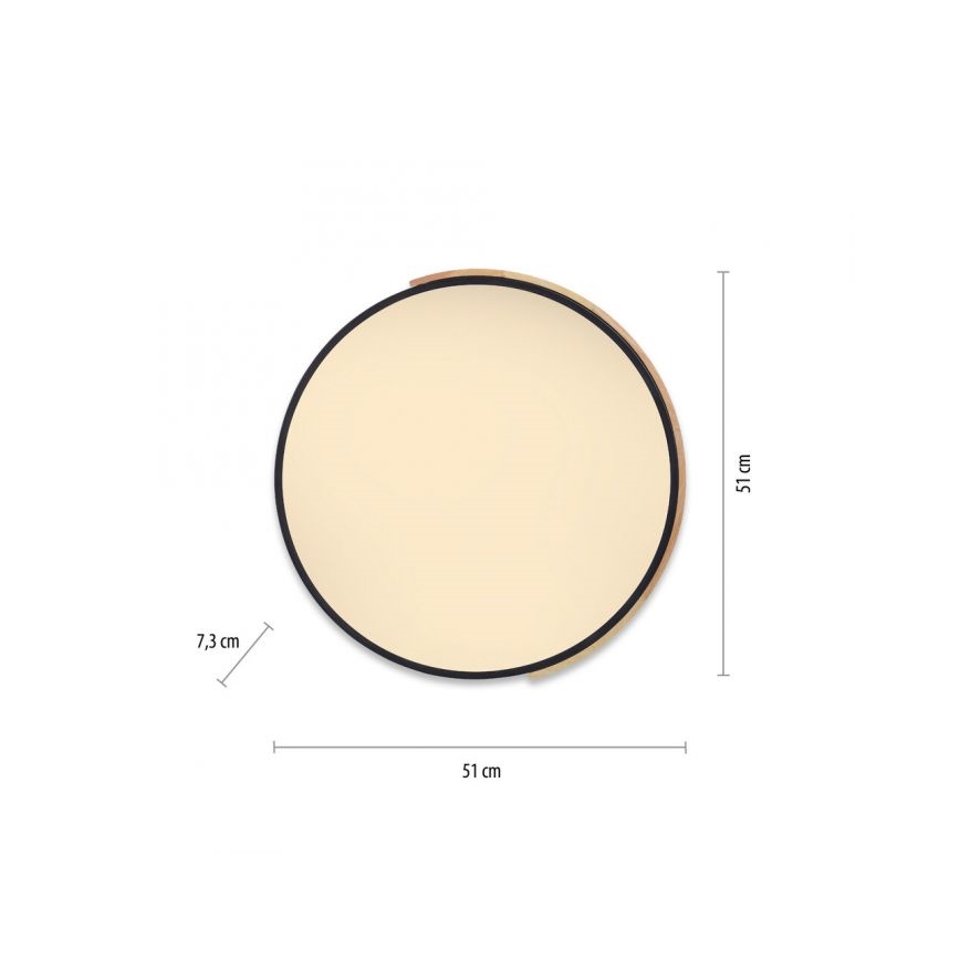 Paul Neuhaus 6071-18 - LED Dimbar taklampa Q-PIATO LED/35W/230V diameter 51 cm 2700-5000K Wi-Fi + fjärrkontroll
