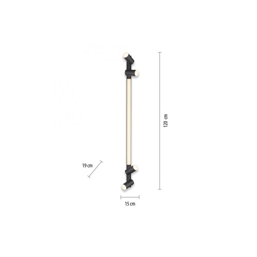 Paul Neuhaus 6121-13 - LED dimbar spotlight PURE 4xLED/4W/230V + LED/9W 2700-5000K + fjärrkontroll