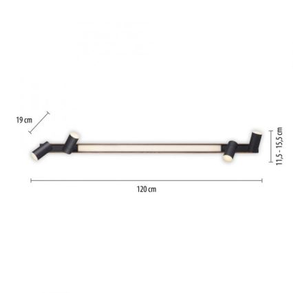 Paul Neuhaus 6121-79 - LED ljusreglerad spotlight PURE 4xLED/4W/230V + LED/9W 2700-5000K + fjärrkontroll