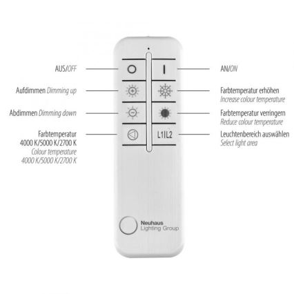 Paul Neuhaus 6233-55 - LED Dimbar taklampa PAAN LED/45,5W/230V 2700-5000K + fjärrkontroll