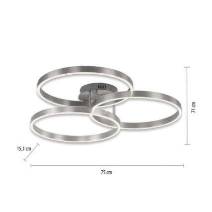 Paul Neuhaus 6233-55 - LED Dimbar taklampa PAAN LED/45,5W/230V 2700-5000K + fjärrkontroll