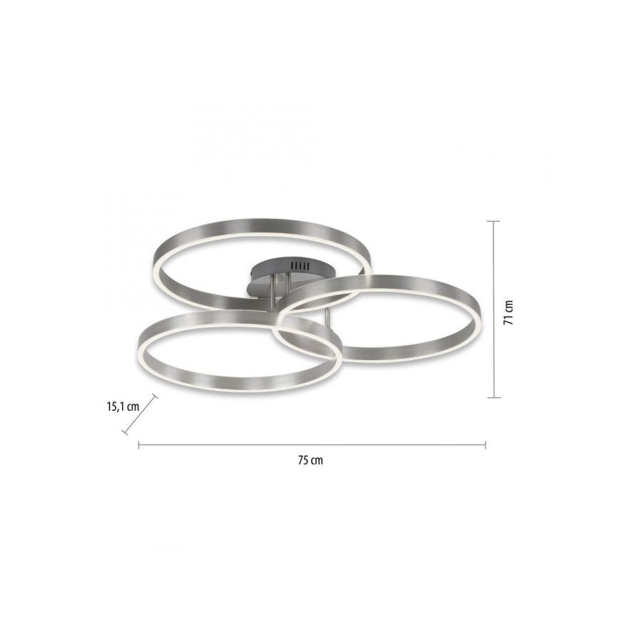 Paul Neuhaus 6233-55 - LED Dimbar taklampa PAAN LED/45,5W/230V 2700-5000K + fjärrkontroll