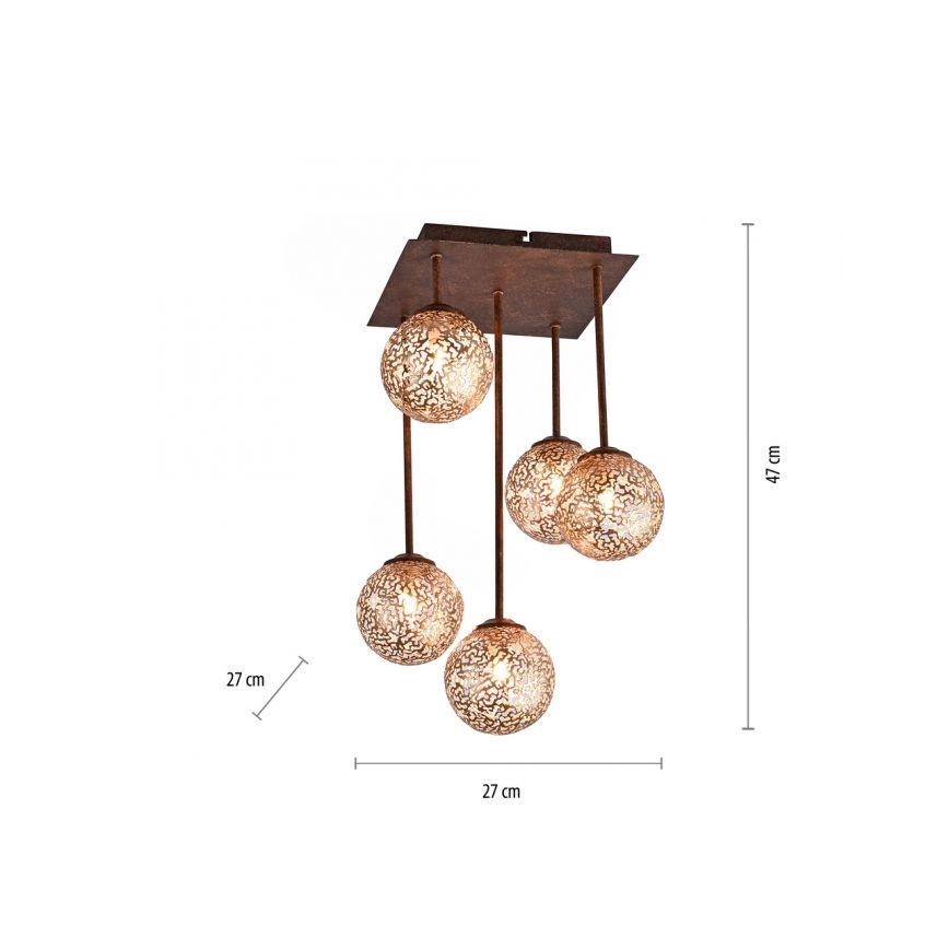 Paul Neuhaus 6234-48 - Pendelkrona GRETA 5xG9/40W/230V