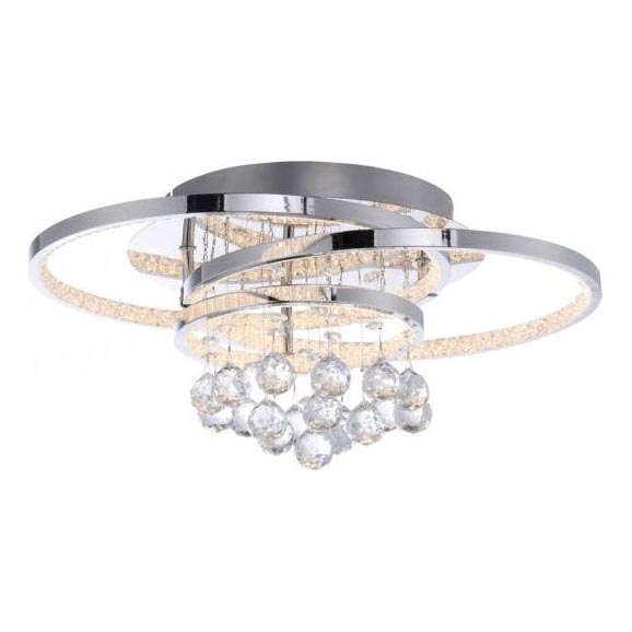 Paul Neuhaus 6267-17 - LED Dimbar taklampa ROTAZO LED/32W/230V diameter 45 cm skinande krom
