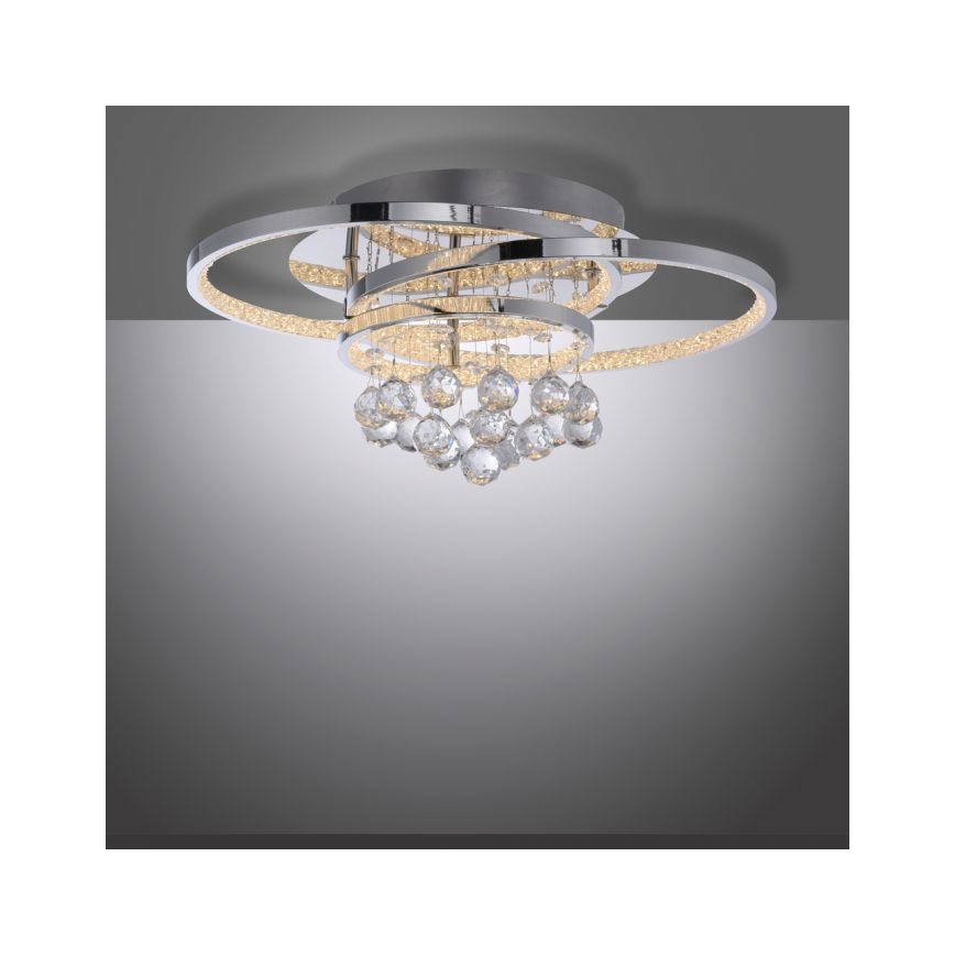 Paul Neuhaus 6267-17 - LED Dimbar taklampa ROTAZO LED/32W/230V diameter 45 cm skinande krom