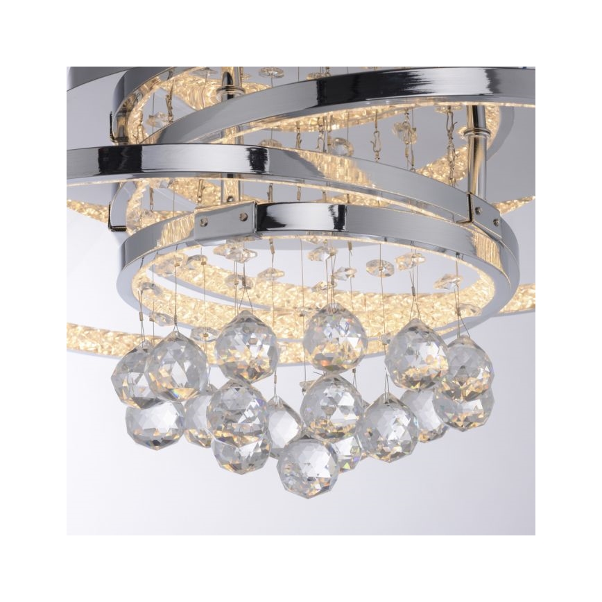 Paul Neuhaus 6267-17 - LED Dimbar taklampa ROTAZO LED/32W/230V diameter 45 cm skinande krom