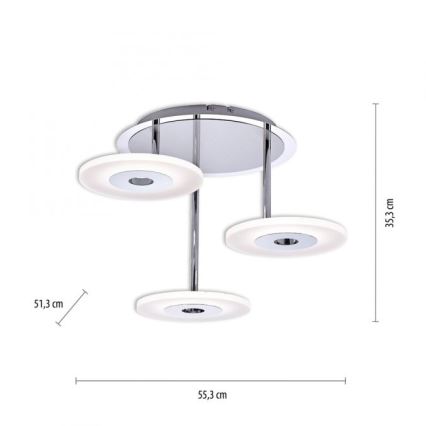 Paul Neuhaus 6446-55 - Dimbar LED-lampakrona ADALI 3xLED/13W/230V