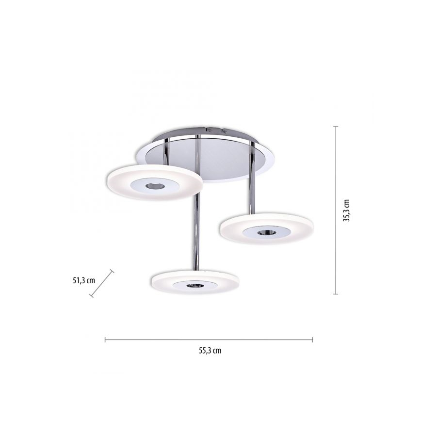 Paul Neuhaus 6446-55 - Dimbar LED-lampakrona ADALI 3xLED/13W/230V