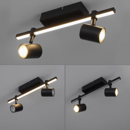 Paul Neuhaus 6524-18 - LED Spotlampa BARIK 2xGU10/4,5W/230V + LED/5W