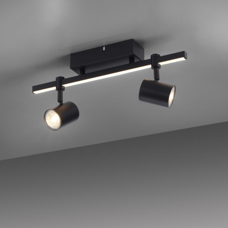 Paul Neuhaus 6524-18 - LED spotlight BARIK 2xGU10/4,5W/230V + LED/5W
