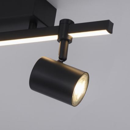 Paul Neuhaus 6524-18 - LED spotlight BARIK 2xGU10/4,5W/230V + LED/5W