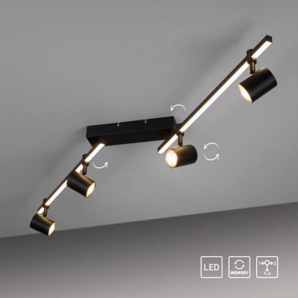 Paul Neuhaus 6525-18 - LED spotlight BARIK 4xGU10/4,5W/230V + LED/10W
