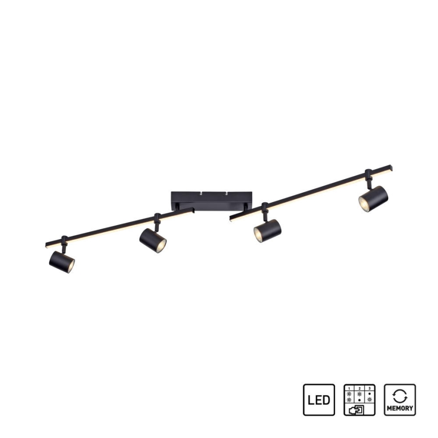 Paul Neuhaus 6525-18 - LED spotlight BARIK 4xGU10/4,5W/230V + LED/10W