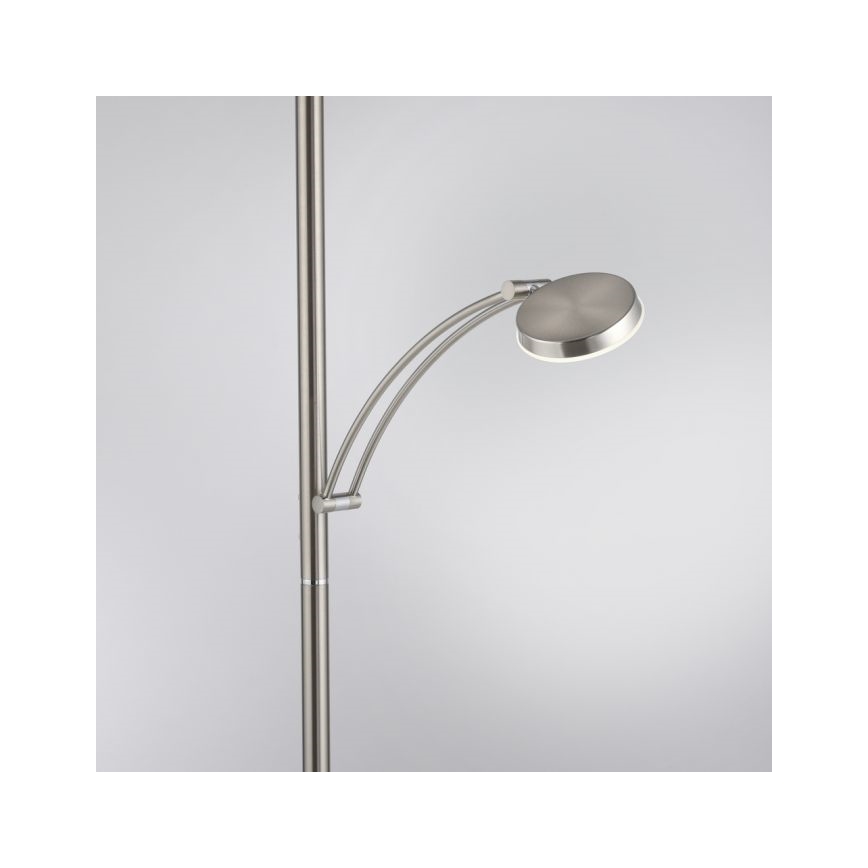 Paul Neuhaus 655-55 - LED Dimbar golvlampa ALFRED 1xLED/28W+1xLED/4W/230V skinande krom