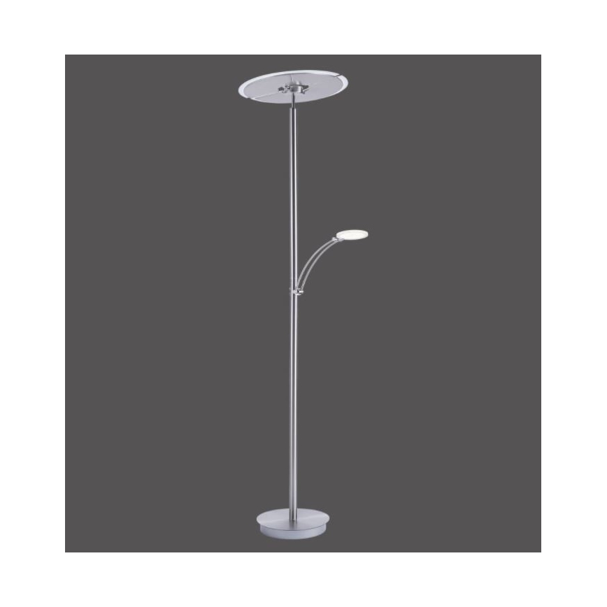 Paul Neuhaus 673-55 - LED Dimbar golvlampa ARTUR 2xLED/21W/230V+1xLED/6W skinande krom