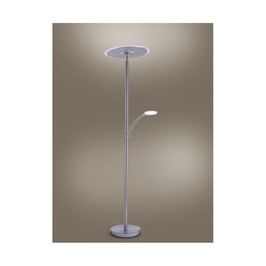 Paul Neuhaus 673-55 - LED Dimbar golvlampa ARTUR 2xLED/21W/230V+1xLED/6W skinande krom