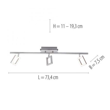 Paul Neuhaus 6959-55 - LED spotlight  INIGO 3xLED/4,2W/230V