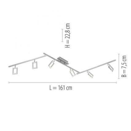 Paul Neuhaus 6965-55 - LED Dimbar spotlight INIGO 6xLED/4W/230V