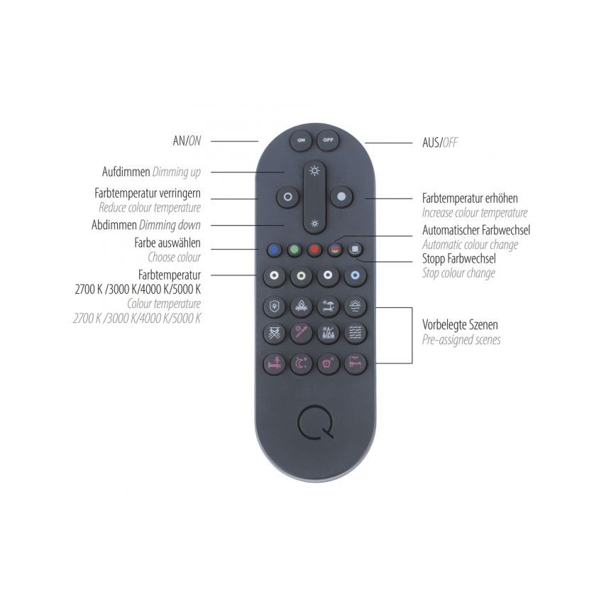 Paul Neuhaus 8007-70 - LED dimbar taklampa Q-PIATO LED/35W/230V 2700-5000K Wi-Fi + fjärrkontroll