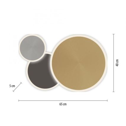 Paul Neuhaus 8007-70 - LED dimbar taklampa Q-PIATO LED/35W/230V 2700-5000K Wi-Fi + fjärrkontroll