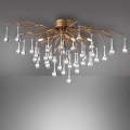 Paul Neuhaus 8090-11 - Ytmonterad ljuskrona ICICLE 4xG9/40W/230V 30x60 cm mässing