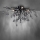 Paul Neuhaus 8090-18 - Ytmonterad taklampa ICICLE 4xG9/40W/230V 30x60 cm svart