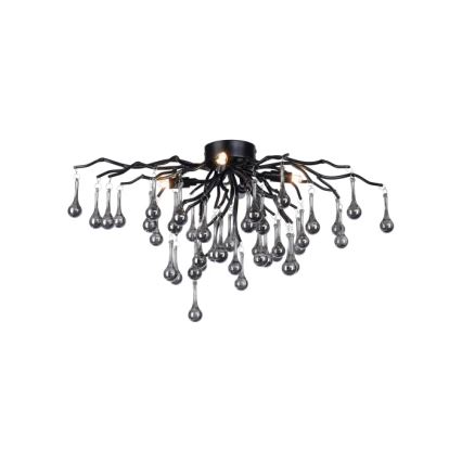 Paul Neuhaus 8090-18 - Ytmonterad taklampa ICICLE 4xG9/40W/230V 30x60 cm svart