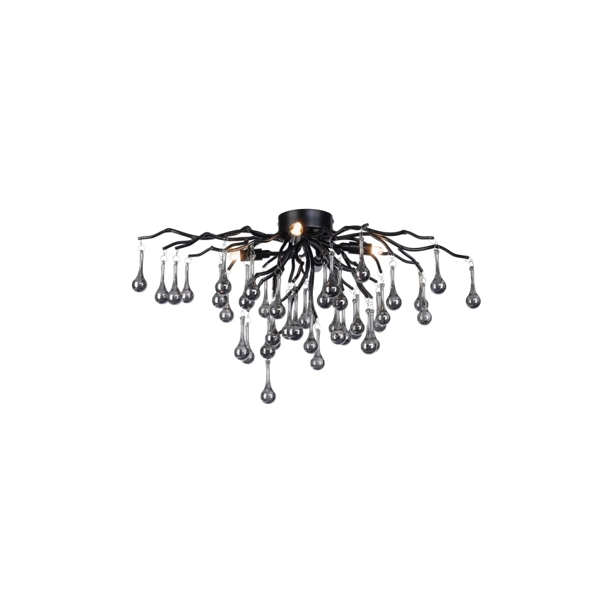 Paul Neuhaus 8090-18 - Ytmonterad taklampa ICICLE 4xG9/40W/230V 30x60 cm svart