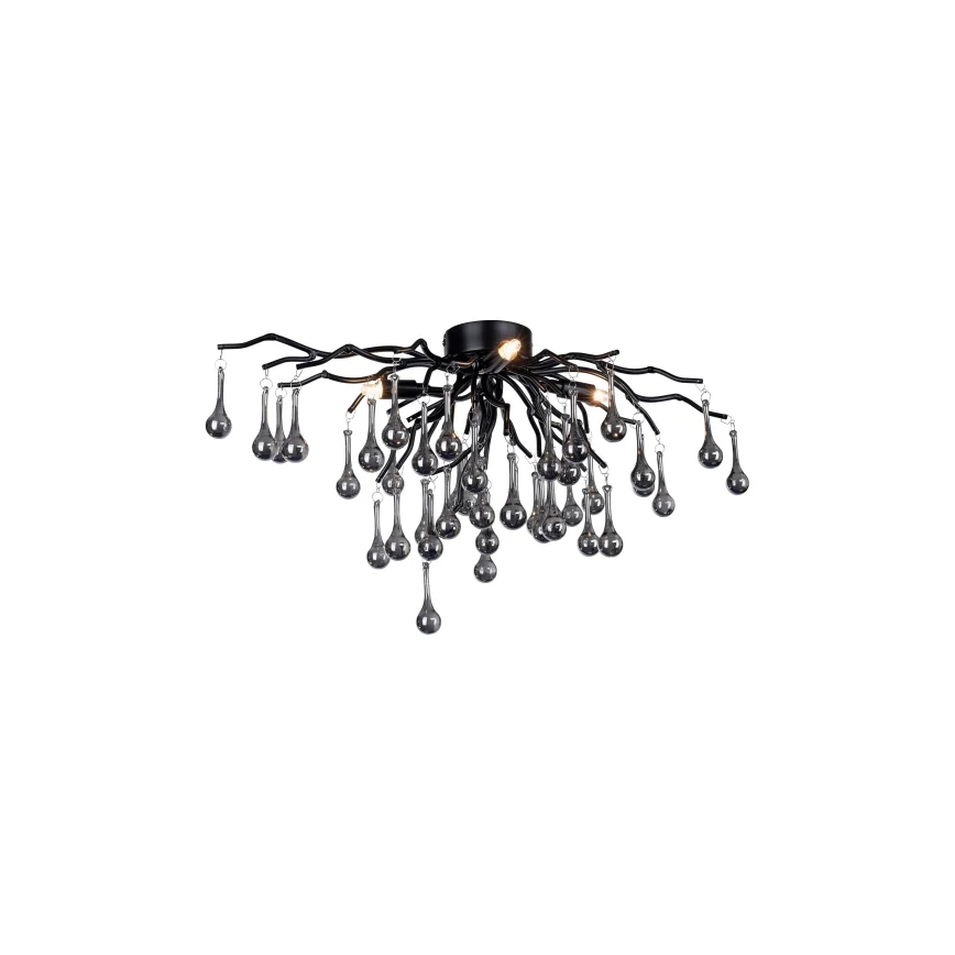 Paul Neuhaus 8090-18 - Ytmonterad taklampa ICICLE 4xG9/40W/230V 30x60 cm svart