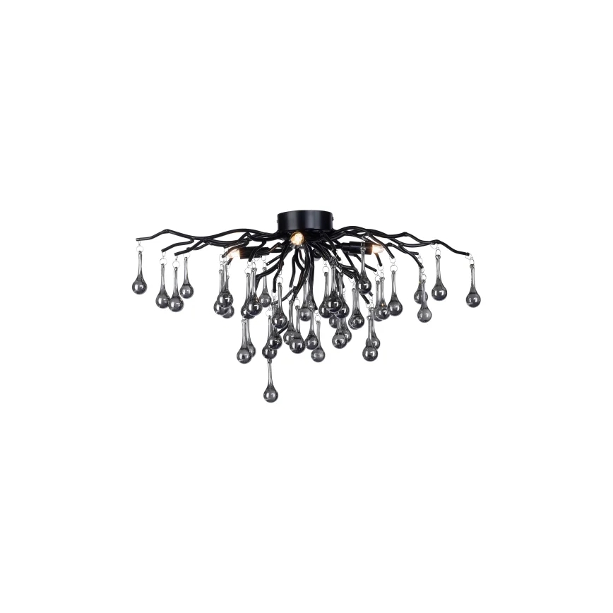 Paul Neuhaus 8090-18 - Ytmonterad taklampa ICICLE 4xG9/40W/230V 30x60 cm svart