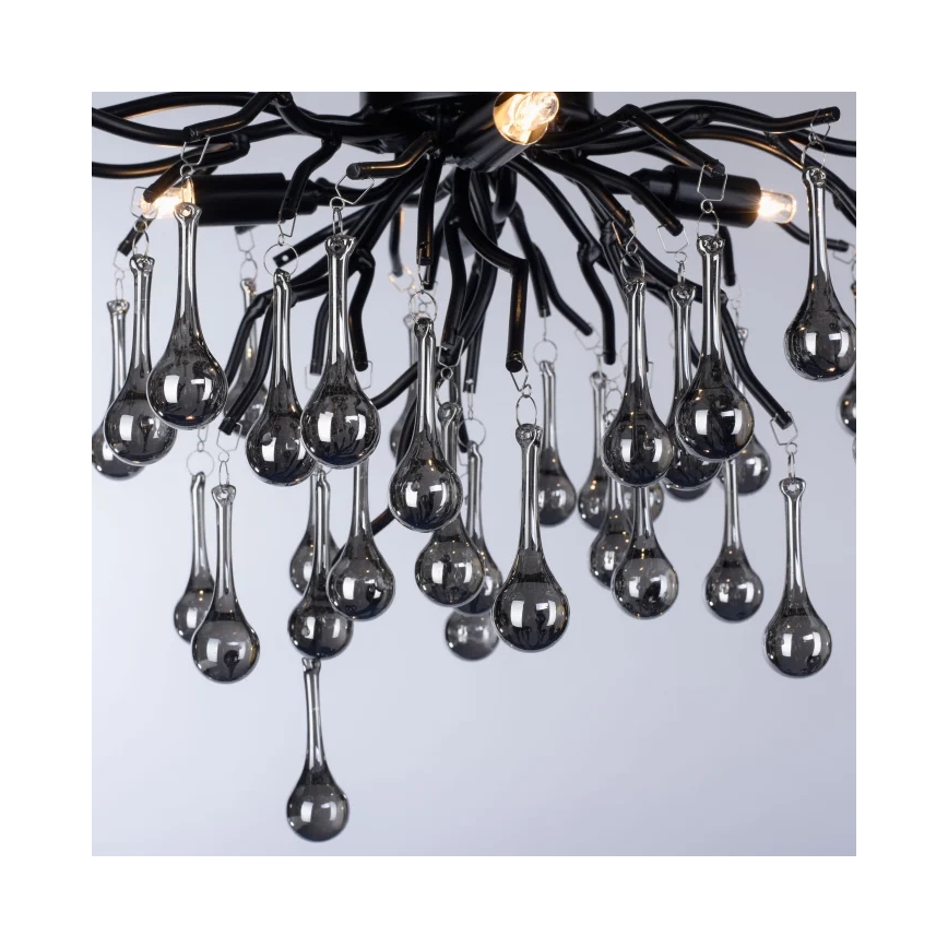 Paul Neuhaus 8090-18 - Ytmonterad taklampa ICICLE 4xG9/40W/230V 30x60 cm svart