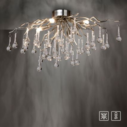 Paul Neuhaus 8090-55 - Ytmonterad ljuskrona ICICLE 4xG9/40W/230V