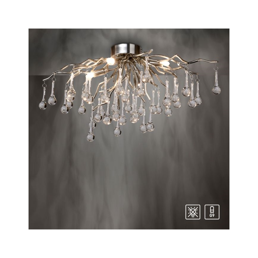 Paul Neuhaus 8090-55 - Ytmonterad ljuskrona ICICLE 4xG9/40W/230V
