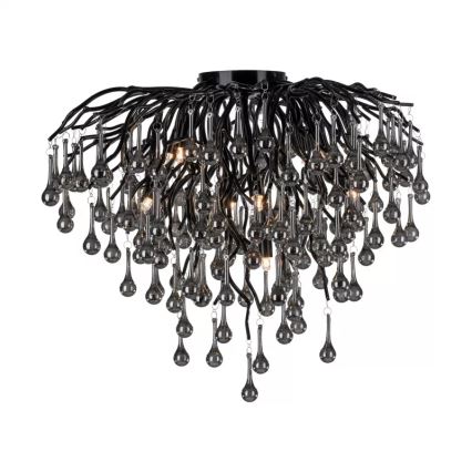 Paul Neuhaus 8091-18 - Ytmonterad taklampa ICICLE 9xG9/40W/230V Ø 50 cm svart