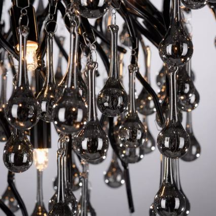 Paul Neuhaus 8091-18 - Ytmonterad taklampa ICICLE 9xG9/40W/230V Ø 50 cm svart