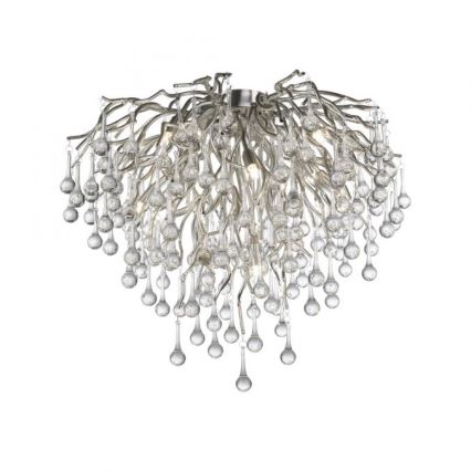 Paul Neuhaus 8091-55 - Ytmonterad ljuskrona ICICLE 9xG9/40W/230V diameter 50 cm skinande krom